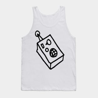 Walkie Talkie Line Drawing Tank Top